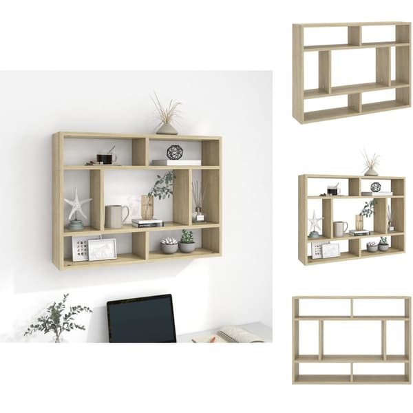 Seinähyllyt - Living Seinähylly Sonoma-tammi 75x16x55 cm lastulevy