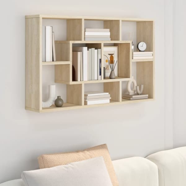 Seinähyllyt - Living Seinähylly Sonoma-tammi 85x16x52,5 cm tekninen puu