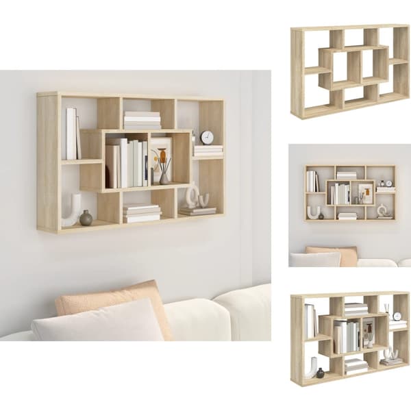 Seinähyllyt - Living Seinähylly Sonoma-tammi 85x16x52,5 cm tekninen puu