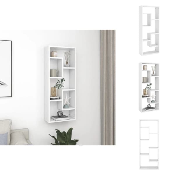 Væghylder & smalle hylder - Living væghylde 36x16x90 cm konstrueret træ hvid