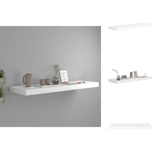 Vägghyllor & fönsterbrädor - Living Svävande vägghylla vit 80x23,5x3,8 cm MDF