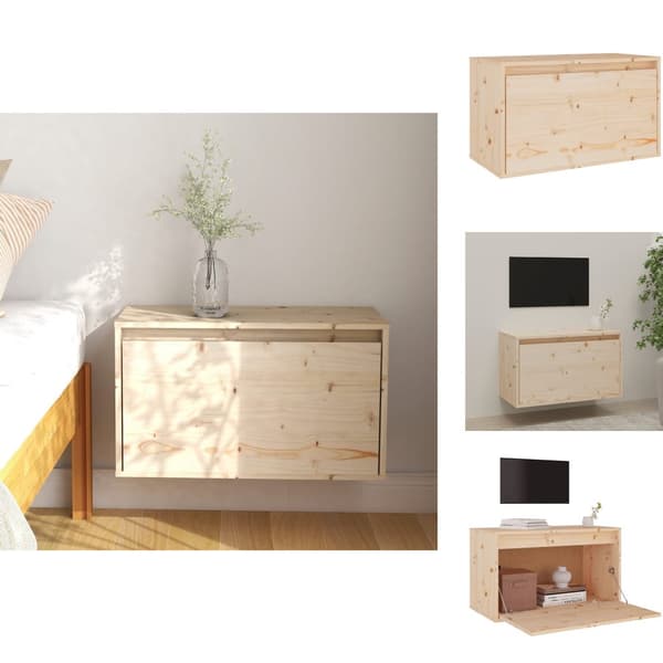 Væghylder & smalle hylder - Living vægskab. 60x30x35 cm massivt fyrretræ