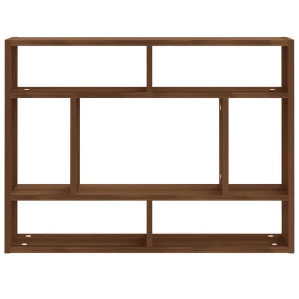 Vägghyllor & fönsterbrädor - Living Vägghylla brun ek 75x16x55 cm konstruerat trä
