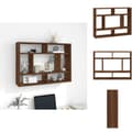 Miniatyrbild 1 av 7: Vägghyllor & fönsterbrädor - Living Vägghylla brun ek 75x16x55 cm konstruerat trä