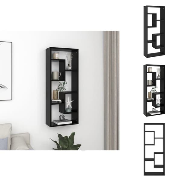 Væghylder & smalle hylder - Living vægreol 36x16x90 cm konstrueret træ sort