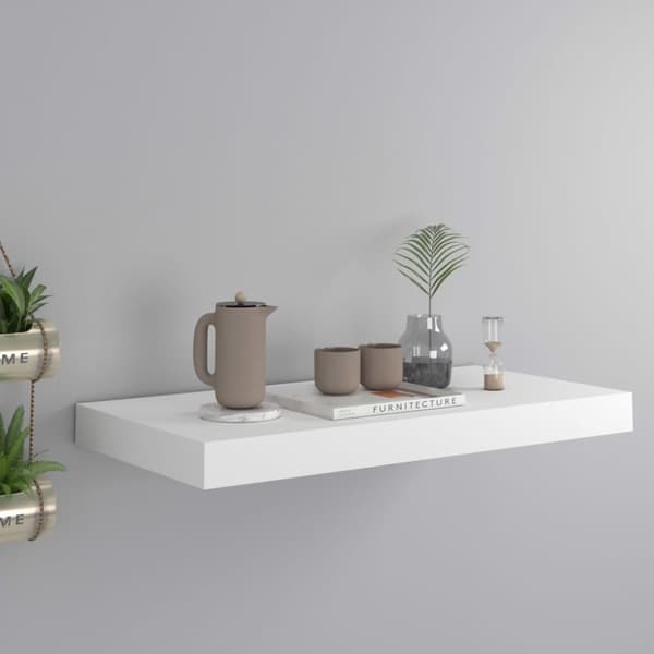 Væghylder & smalle hylder - Living væghylde 50x23x3,8 cm MDF hvid
