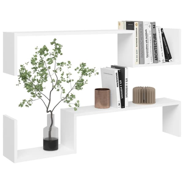 Vägghyllor & fönsterbrädor - Living Vägghyllor 2 st vit 100x15x20 cm konstruerat trä