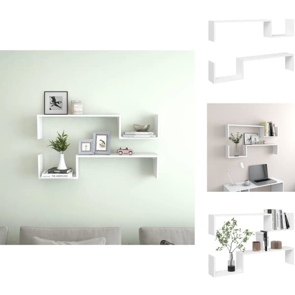 Vägghyllor & fönsterbrädor - Living Vägghyllor 2 st vit 100x15x20 cm konstruerat trä