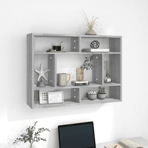 Vägghyllor & fönsterbrädor - Living Vägghylla grå sonoma 75x16x55 cm konstruerat trä