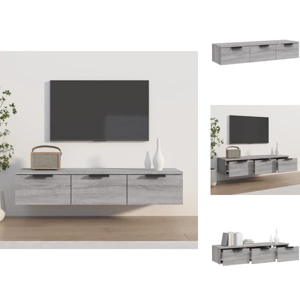 Vägghyllor & fönsterbrädor - Living Väggskåp grå sonoma 102x30x20 cm konstruerat trä