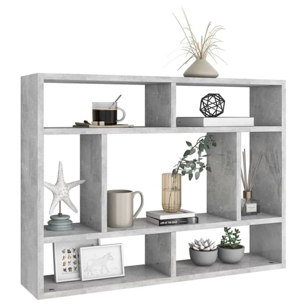Seinähyllyt - Living Seinähylly betoninharmaa 75x16x55 cm lastulevy