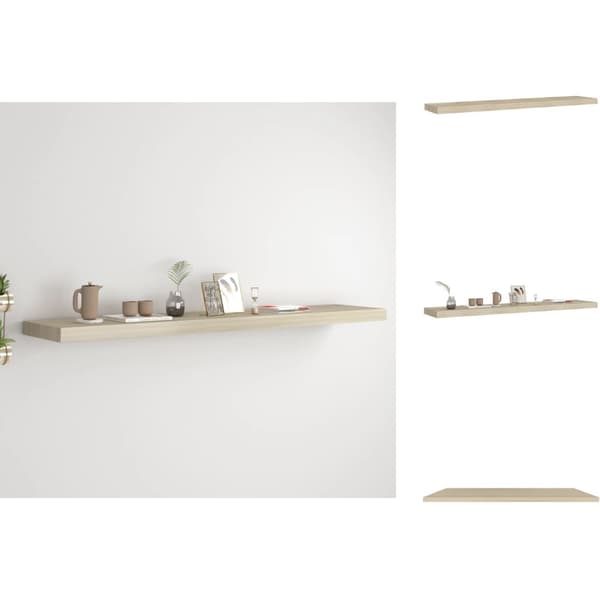 Vägghyllor & fönsterbrädor - Living Svävande vägghylla ek 120x23,5x3,8 cm MDF