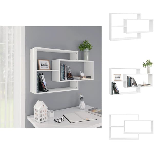 Vägghyllor & fönsterbrädor - Living Vägghyllor vit 104x20x58,5 cm konstruerat trä