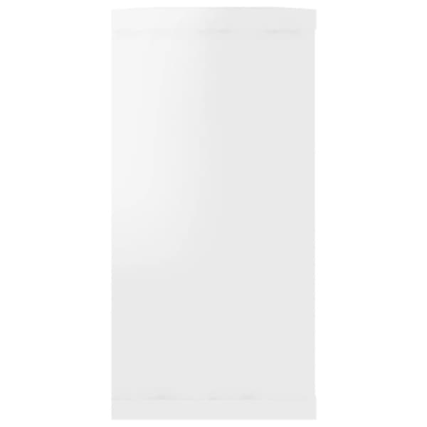 Vägghyllor & fönsterbrädor - Living Vägghylla kubformad 4 st vit högglans 100x15x30 cm spånskiva