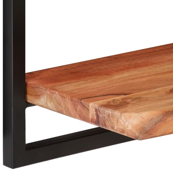 Seinähyllyt - Living Seinähyllyt 2 kpl 100x24x35 cm täysi akasiapuu ja teräs