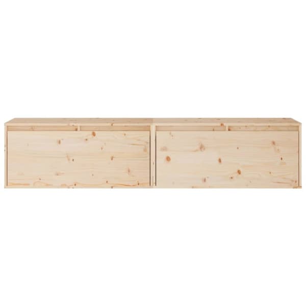 Vägghyllor & fönsterbrädor - Living Väggskåp 2 st 80x30x35 cm massiv furu