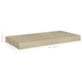 Miniatyrbild 9 av 9: Vägghyllor & fönsterbrädor - Living Svävande vägghyllor 2 st ek 50x23x3,8 cm MDF