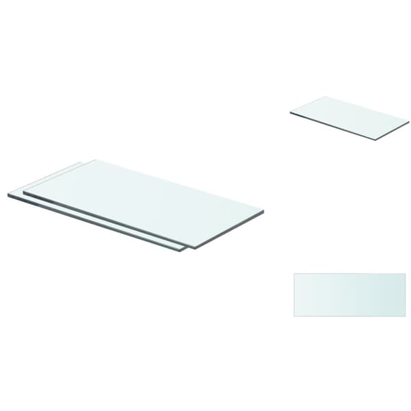 Vägghyllor & fönsterbrädor - Living Hyllplan 2 st glas genomskinlig 40x15 cm
