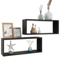 Miniatyrbild 4 av 10: Vägghyllor & fönsterbrädor - Living Vägghyllor 2 st svart 60x15x23 cm konstruerat trä