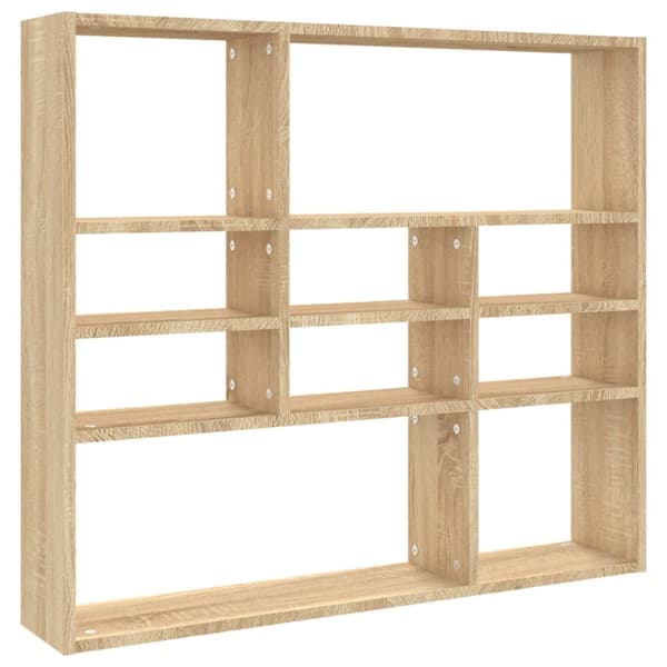 Vägghyllor & fönsterbrädor - Living Vägghylla sonoma-ek 90x16x78 cm konstruerat trä