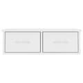 Miniatyrbild 5 av 8: Vägghyllor & fönsterbrädor - Living Väggmonterade lådor vit 60x26x18,5 cm konstruerat trä