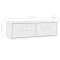 Miniatyrbild 8 av 8: Vägghyllor & fönsterbrädor - Living Väggmonterade lådor vit 60x26x18,5 cm konstruerat trä