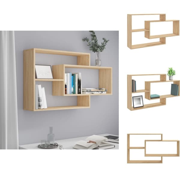 Vägghyllor & fönsterbrädor - Living Vägghyllor sonoma-ek 104x20x58,5 cm konstruerat trä