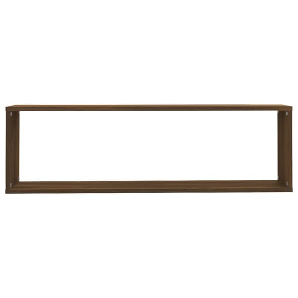 Væghylder & smalle hylder - Living væghylder 2 stk. 100x15x30 cm konstrueret træ brun egetræ