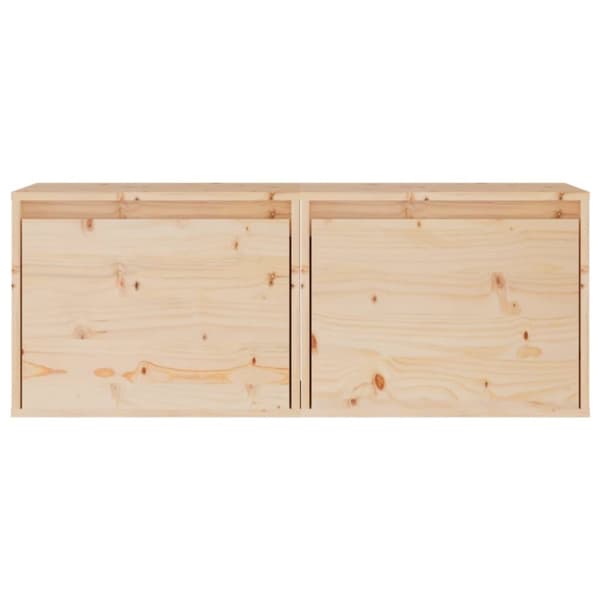 Vägghyllor & fönsterbrädor - Living Väggskåp 2 st 45x30x35 cm massiv furu
