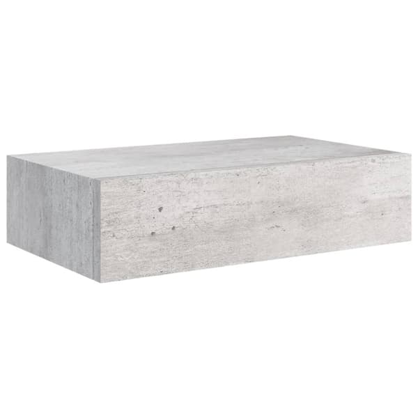 Vägghyllor & fönsterbrädor - Living Vägglådor betonggrå 2 st 40x23,5x10 cm MDF