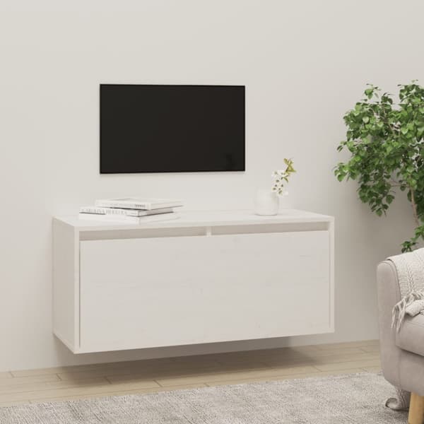 Vägghyllor & fönsterbrädor - Living Väggskåp vit 80x30x35 cm massiv furu