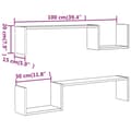 Miniatyrbild 9 av 9: Vägghyllor & fönsterbrädor - Living Vägghyllor 2 st rökfärgad ek 100x15x20 cm konstruerat trä