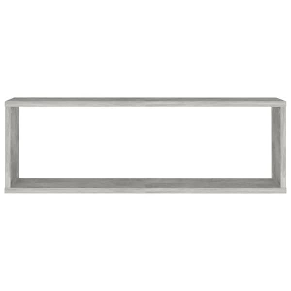 Kuutioseinähyllyt 2 kpl harmaa 80x15x26,5 cm tekninen puu - Seinähylly - Seinähyllyt - Home & Living