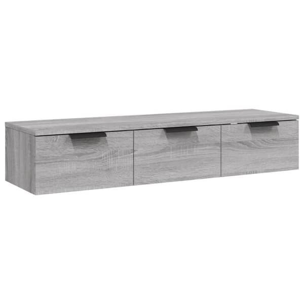 Väggskåp grå sonoma 102x30x20 cm konstruerat trä - Väggmonterat Skåp - Väggmonterade Skåp - Home & Living
