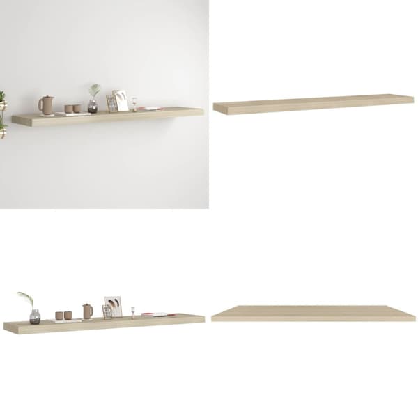 Svävande vägghylla ek 120x23,5x3,8 cm MDF - Vägghylla - Vägghyllor - Home & Living