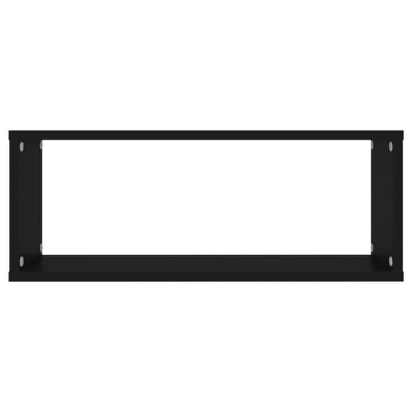 Kuutioseinähyllyt 2 kpl musta 60x15x23 cm lastulevy - Seinähylly - Seinähyllyt - Home & Living
