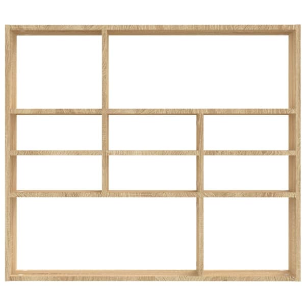 Vägghylla sonoma-ek 90x16x78 cm konstruerat trä - Vägghylla - Vägghyllor - Home & Living