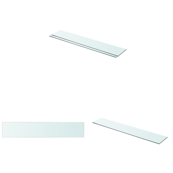 Hyllplan 2 st glas genomskinlig 80x15 cm - Glasplatta - Glasplattor - Home & Living