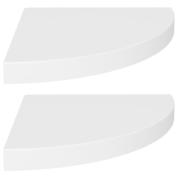 Kelluvat kulmahyllyt 2 kpl valkoinen 35x35x3,8 cm MDF - Hylly - Hyllyt - Home & Living