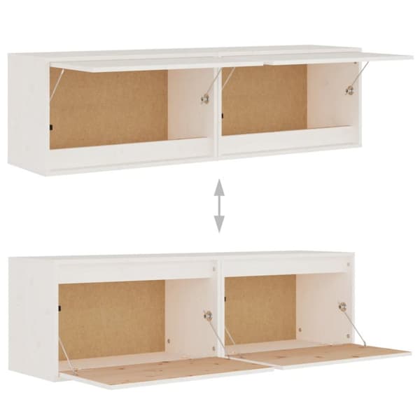 Väggskåp 2 st 60x30x35 cm massiv furu vit - Väggskåp - Skåp - Home & Living