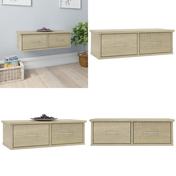 Seinälaatikkohylly Sonoma-tammi 60x26x18,5 cm lastulevy - Laatikkohylly - Laatikkohyllyt - Home & Living
