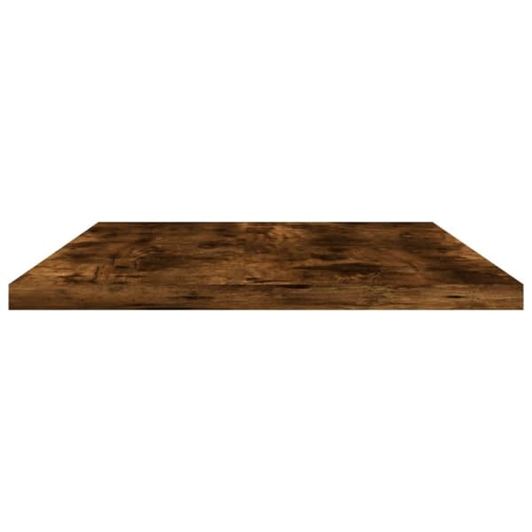 Vägghyllor 4 st rökfärgad ek 60x20x1,5 cm konstruerat trä