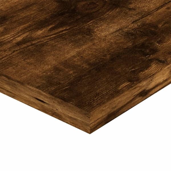 Vägghyllor 4 st rökfärgad ek 60x20x1,5 cm konstruerat trä