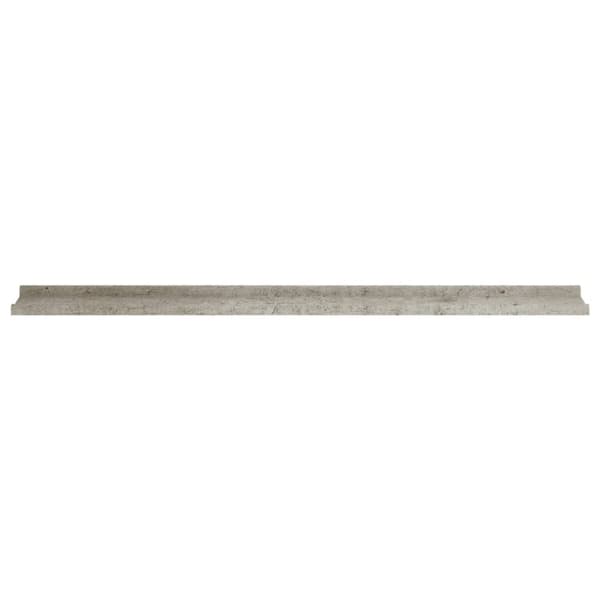 Vägghyllor 2 st betonggrå 115x9x3 cm