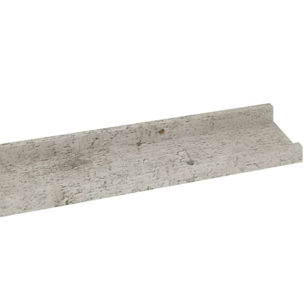 Vägghyllor 2 st betonggrå 115x9x3 cm