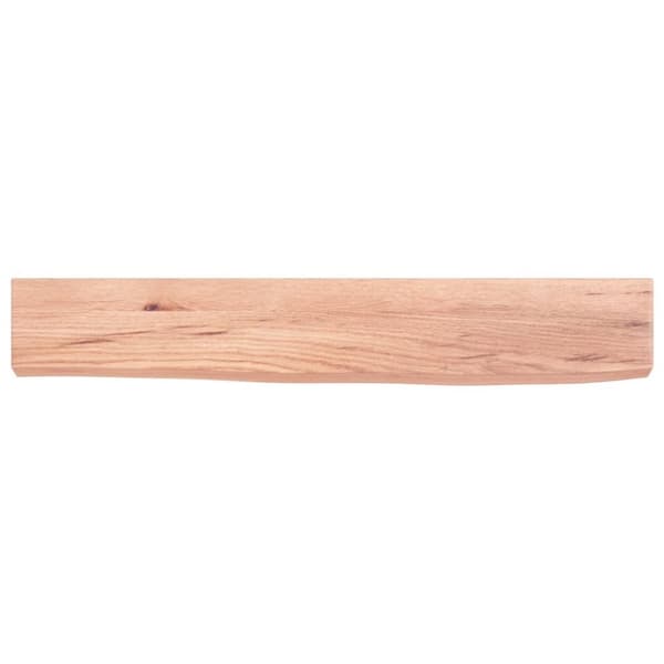 Seinähylly vaaleanruskea 60x10x4 cm käsitelty täystammi