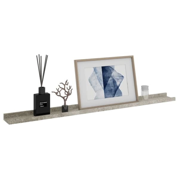 Seinähyllyt 2 kpl betoninharmaa 100x9x3 cm