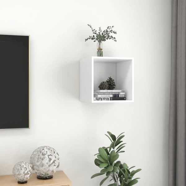 Väggskåp vit 37x37x37 cm konstruerat trä