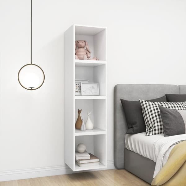 Väggskåp vit 37x37x37 cm konstruerat trä