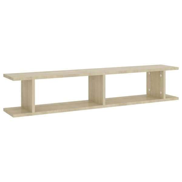 væghylder 2 stk. 105x18x20 cm spånplade sonoma-eg